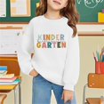 thumbnail image 2 of RMGVDSD Back To School Sweatshirt for Girls Letter Print Long Sleeve Pullover Crewneck Sweatshirts First Day Of School Soft Casual Tops Tween Girls Sweatshirt 8-9 Years, 2 of 7