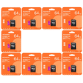 thumbnail image 1 of Kit 10 De Memorias Micro Sd Adata 64gb Ausdx64guicl10-ra1, 1 of 4