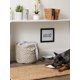 thumbnail image 2 of 1pc Medium High Pet Storage Basket With Grid & Paw Print Pattern For Storing Pet Toys, Clothes And Snacks, 2 of 4
