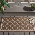thumbnail image 3 of Safavieh Courtyard Alina Geometric Quatrefoil Indoor/Outdoor Area Rug, Brown/Bone, 2'7" x 5', 3 of 18