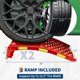 thumbnail image 2 of QinaQin Juego de rampas para auto de acero con capacidad de 8000 lb, diseño resistente con tiras reflectantes, ideal para mantenimiento y reparaciones, 2 of 6