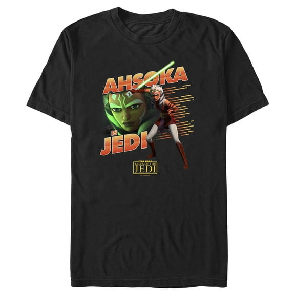 Men's Star Wars: Tales of the Jedi Ahsoka is Jedi Graphic Tee Black 3X Large