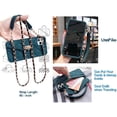 thumbnail image 6 of Wallet Case Compatible with iPhone 14 Pro, Cute Light Luxury Bag Design, Purse Flip Card Pouch Cover Soft Silicone Case with Handstrap Long Shoulder Strap (Dark Green, iPhone 14 Pro), 6 of 14