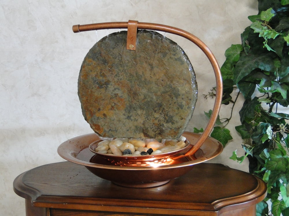 BluWorld Large Moonshadow Slate Tabletop Fountain