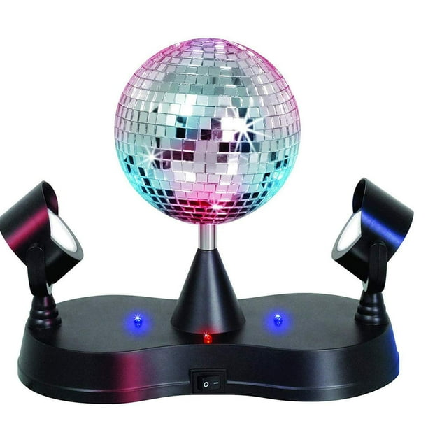 Kicko Mini Mirror Disco Ball with LED Lights for Parties, Lighting