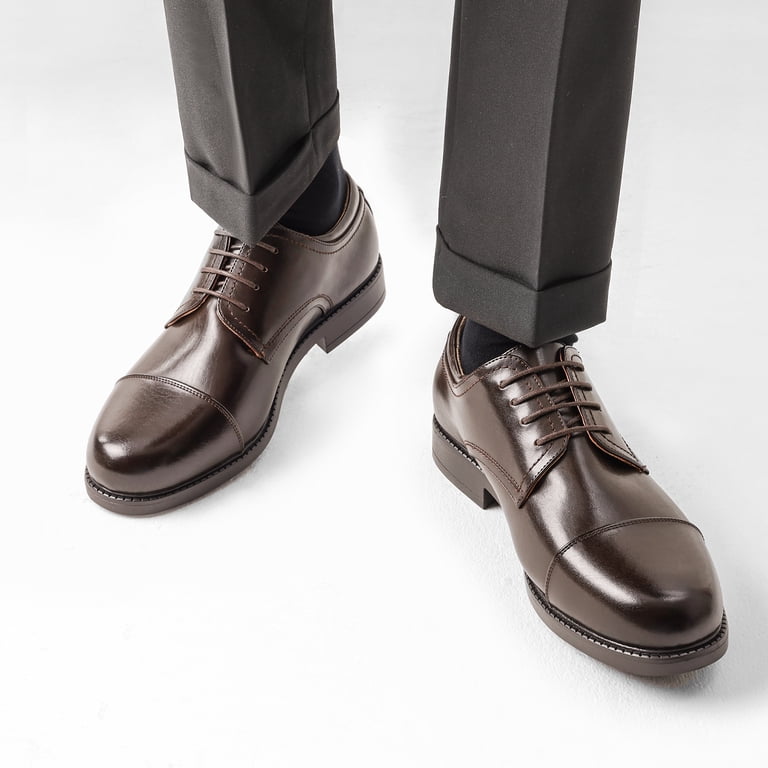 Bruno Marc Men's Oxford Classic Lace Up formal Dress Shoes Downing-01 Dark/Brown  Size 14 - Walmart.com