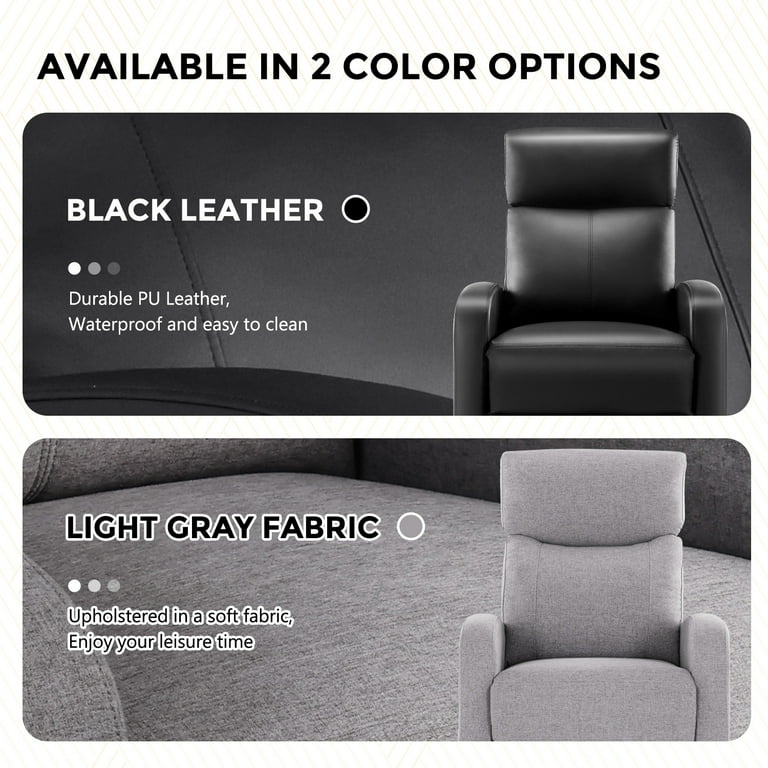 Recliner Chair for Living Room Modern PU Leather Single Reclining