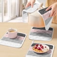 thumbnail image 5 of Pink Grey Striped Pot Holders for Kitchen Heatproof Potholder, 2 Pack Farmhouse Modern Hot Pads Multipurpose Oven Pads Cloth Potholders Trivet for Cooking and Baking, 5 of 8