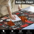 thumbnail image 4 of Coffee Cafe Vintage Anti-Fatigue Kitchen Rug Set of 2 Red Black Retro Farmhouse Cushioned Kitchen Floor Standing Mat Waterproof Non-Slip Kitchen Mat and Rugs PVC Ergonomic Comfort Foam Rug, 4 of 6