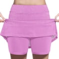 thumbnail image 2 of Bxsruta Girls High Waisted A Line Skirt with Pants Attached 2T-13 Girls 2 in 1 Skirt Pants Combo Sport Skirt for School Play, 2 of 7