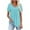 Light Blue, variant on ABATAB Womens Tops V Neck Short Sleeve Pleated T Shirts Fashion Summer Solid Color Tees Casual Tunic Blouse