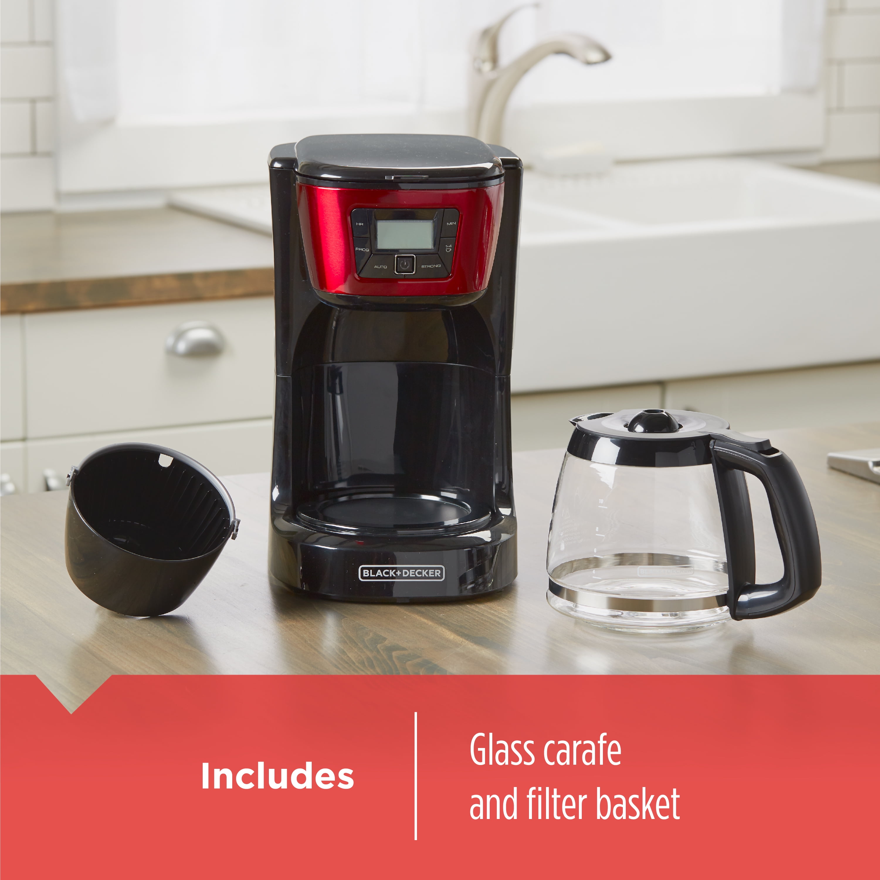 BLACK+DECKER™ 12-Cup* Programmable Coffeemaker, Gray