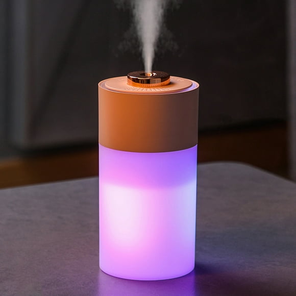 Xihbxyly Difusor de Aceites, Capacidad de 300 Ml, Modo de Niebla Ajustable, Luces Led de 7 Colores, Aromaterapia Relajante para El Hogar y La Oficina, Diseño Compacto y Moderno, Alimentación Por Usb,