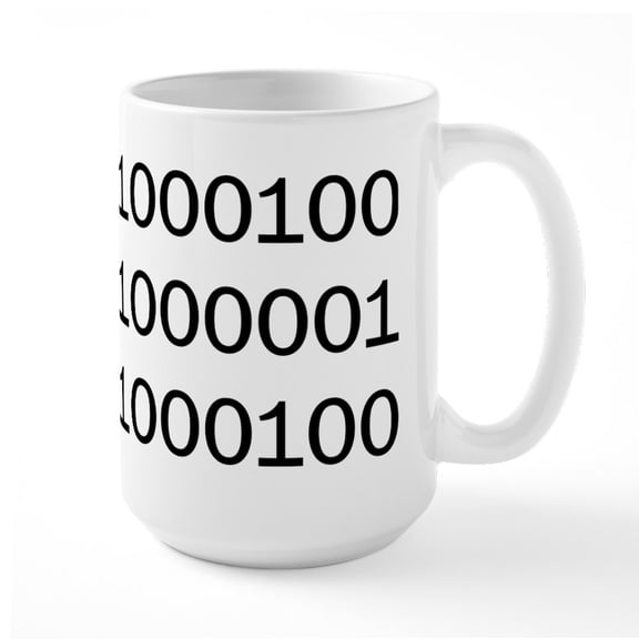 CafePress - Dad Binary - 15 oz Ceramic Large White Novelty Mug