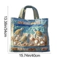 thumbnail image 7 of Mother's Day Clearance! Vintage Quilted Canvas Turtle Reusable Tote Gift Bags, Travel Bag, Made of Natural Canvas with Handle, Cotton Shoulder Bag for Shopping Beach Work School, Mom Gift(Turtle A), 7 of 7