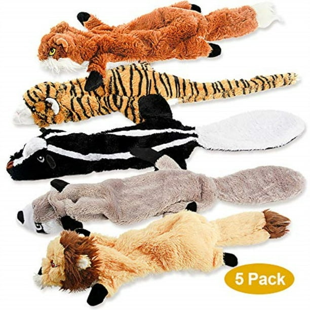 fireor dog squeaky toys, no stuffing plush pet chew toy for small
