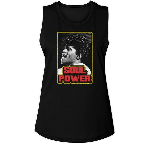 James Brown Soul Power Black Women's Muscle Tank Top