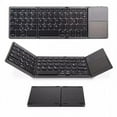 thumbnail image 1 of Portable Mini Bluetooth Keyboard Wireless Foldable Trackpad Keyboard for IOS Android Windows Ipad Black, 1 of 5