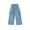 Blue, variant on Little Girls Stylish Casual Pants Daily Outdoor Activities Versatile Cargo Trousers Elastic Waist Design Clothes for Kids Size 6-7T