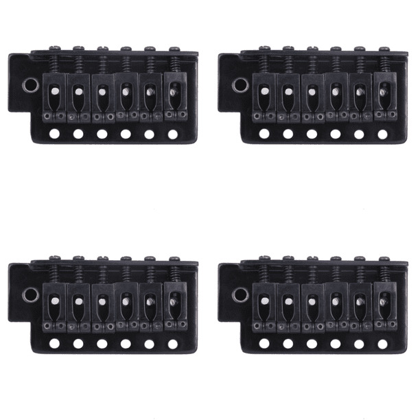 4uds. Puente de trémolo para guitarra eléctrica Set Strat Reemplazo estándar Negro