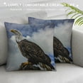 thumbnail image 3 of Orinice Bald Eagle Graphic Decorative Cushion Throw Pillow Cover for Home Couch Living Room Sofa, Printed on Both Sides, Short Plush Material, 1PC 24x24in, 3 of 5