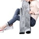 thumbnail image 4 of Txlixc Jeans de bolsillo de lana de cintura alta para adultos de invierno Txlixc moda, 4 of 9