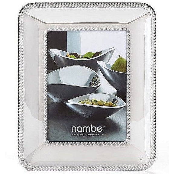 Nambe Braid Picture Frame Holds One 5 x 7 Photo