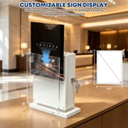 Pochar Large Ballot Box With Slot and Lock - Metal Wall Mounted Suggestion Box, Donation Box, Safe Lock Tip Jar For Fundraising, Hotel, Bar and School Voting Use (White, 10'' x 4.75'' x 12.5'')