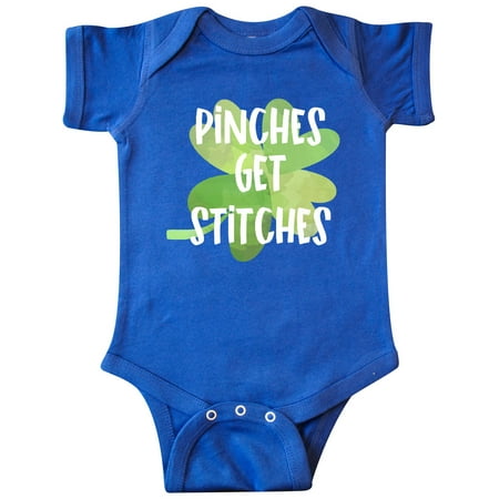 

Inktastic St. Patrick s Day Pinches get Stitches Gift Baby Boy or Baby Girl Bodysuit