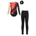 thumbnail image 1 of renvena Justaucorps de Ballet pour Tout-Petits Unitards de Danse Intégrale pour Filles avec Leggings Bandeau B Rouge 10, 1 of 5