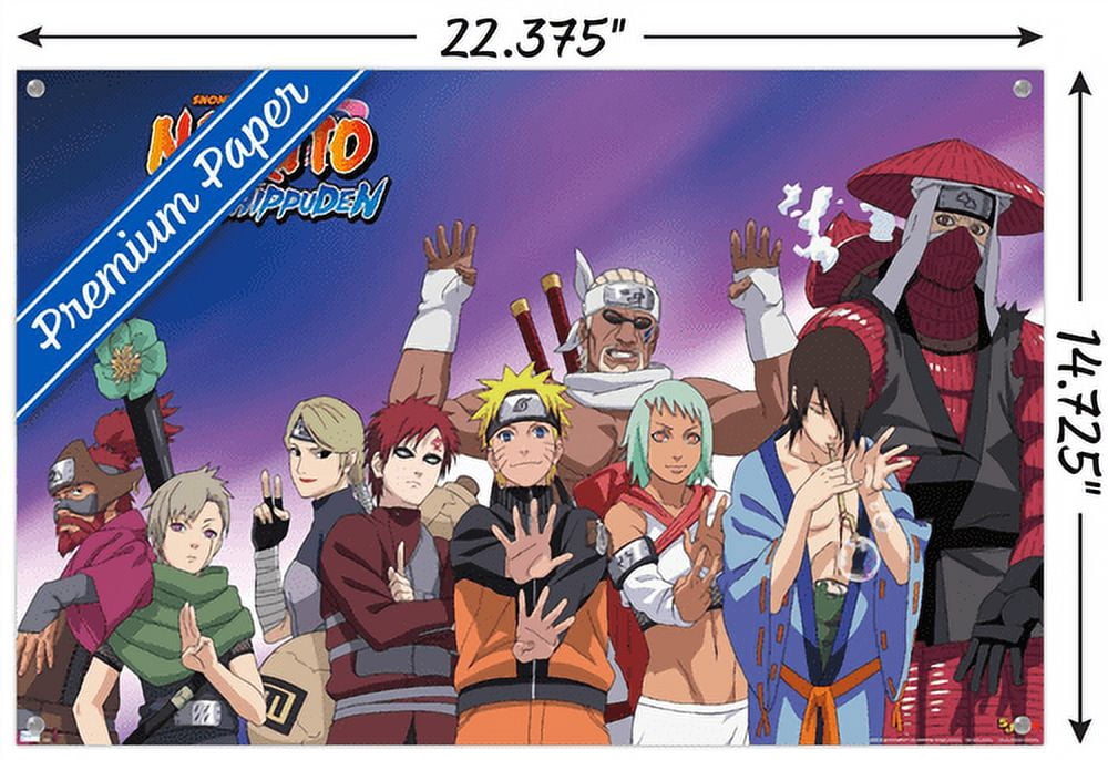 Naruto - Together Wall Poster with Push Pins, 14.725" x 22.375"