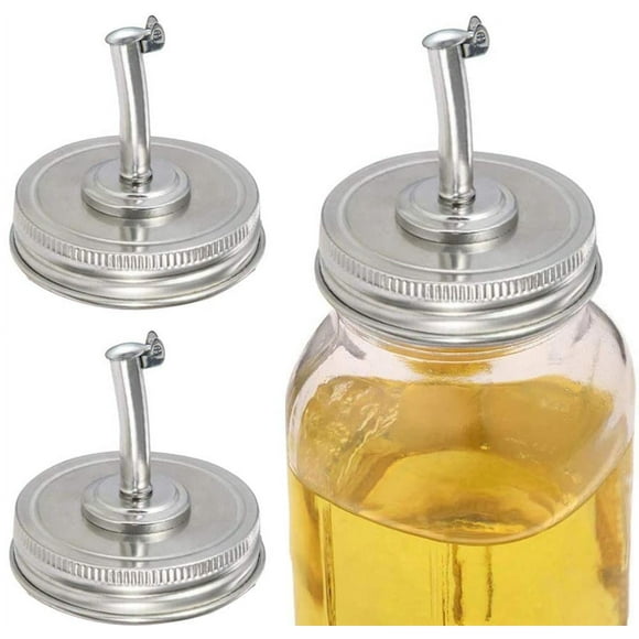2Pcs 70mm Pour Spout Lids Oil Bottle Cover Silicone Washer Cap for Mason Jar
