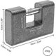 thumbnail image 2 of Heavy Duty Padlock with 4 Keys - Strong Hardened Stainless Steel Integrated Lock - 12mm Thick Ring - Security Lock for Garages, Containers, Sheds, Bea, 2 of 5