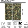 thumbnail image 2 of Camouflage Curtains Camo Camouflage Green Militarily Abstract Art Curtain with Rod Pocket for Living Room Apartment Home Decor Drapes Window Treatments 2 Panels Set 84x84in, 2 of 6