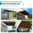 thumbnail image 5 of AECOJOY 8' x 10' Manual Retractable Patio Awning,Outdoor Awning Retractable Sunshade Shelter in Brown, 5 of 9