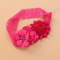 thumbnail image 2 of RomaMX 4 PC Baby bautizando la diadema de encaje para niña de la niña diadema de bautismo con perlas de arcos, 2 of 8