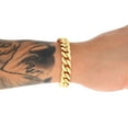 Nuragold 10K Yellow Gold Miami Cuban Link Chain Bracelet / Lengths 7" 7
