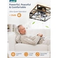 thumbnail image 2 of Ventilador de techo LEDIARY, rústico, cuadrado, con jaula, luz remota de 6 velocidades, 2 of 7