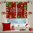 thumbnail image 6 of Christmas Kitchen Curtains Red Window Short Tier Curtains Over Sink Set of 2, Xmas Balls Winter Happy New Year Kitchen Decor 26" x 36", 6 of 7