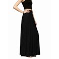 thumbnail image 3 of Women Elegant Solid Hollow Floral Lace Smocked High Waist Flowy A Line Swing Maxi Long Skirt, 3 of 7