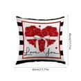 thumbnail image 3 of Dtchengua Heart Print Decorative Pillow - Red Valentine‘s Throw for Living Room, Bedroom & Festive Ambiance, 3 of 6