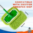 thumbnail image 2 of DR DAPPER Reusable Microfiber Wet Mop Pads Compatible with SwifferSweeper Mop, 7 Pack, Green (Mop is Not Included), 2 of 7