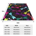 thumbnail image 3 of Sikiie Colorful Dragonflies Ultra-Soft Micro flannel Blanket Luxury All Seasons Warm Blanket for Bedding Sofa and Travel (4 sizes)-60"x50", 3 of 7