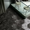 thumbnail image 1 of Decoración de piso autoadhesiva, 10 piezas de simulación hexagonal, calcomanía impermeable única, calcomanía para piso, rendimiento confiable, 1 of 12