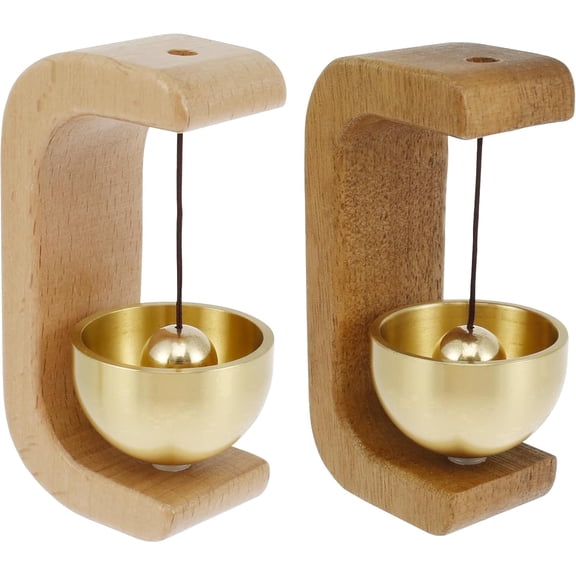 2 Pcs Shopkeepers Bell for Door Opening, Magnetic Wood Doorbell Chime, Entrance Decoration Bell, Door Chimes Wind Chimes for Home Store Restaurant Door Coffee Shop