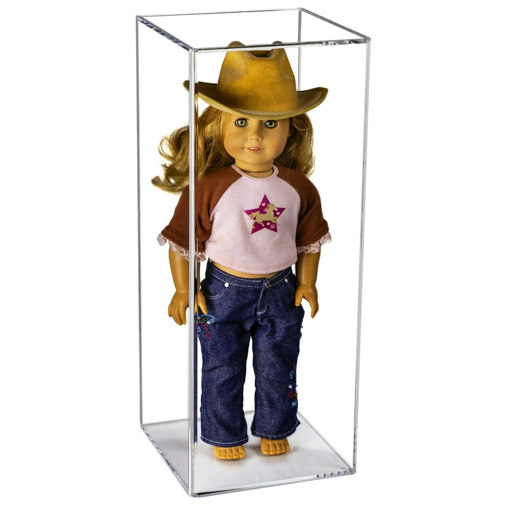 Deluxe Clear Acrylic Figurine Display Case for Doll Bobblehead Action