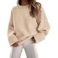 thumbnail image 1 of Suéter PRETTYGARDEN Oversized Dama XS Color Albaricoque, 1 of 8