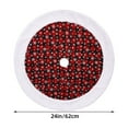 thumbnail image 3 of Boovnll Christmas Tree Skirt, 24" Large Soft Xmas Decor Red White Plaid Printing Mat Velvet Tree Skirt for Winter Holiday Xmas Tree Mat Party Decor, Christmas Decorations, 3 of 8