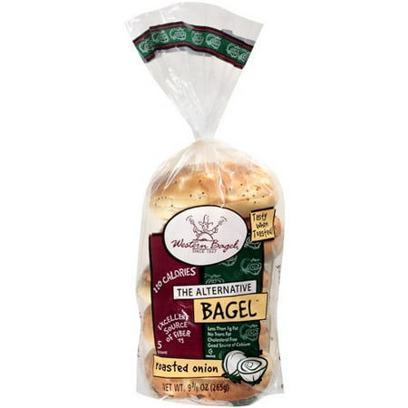 Western Bagel The Alternative Bagel Roasted Onion Bagels, 10 Oz., 5 Count
