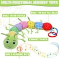 thumbnail image 3 of sixwipe Caterpillar Baby Musical Toy, Multicolor Infant Toy Crinkle Rattle Soft with Ruler Design, Early Learning Educational Toys with Rattles for Babies 0-3-6-12 Months, 3 of 8